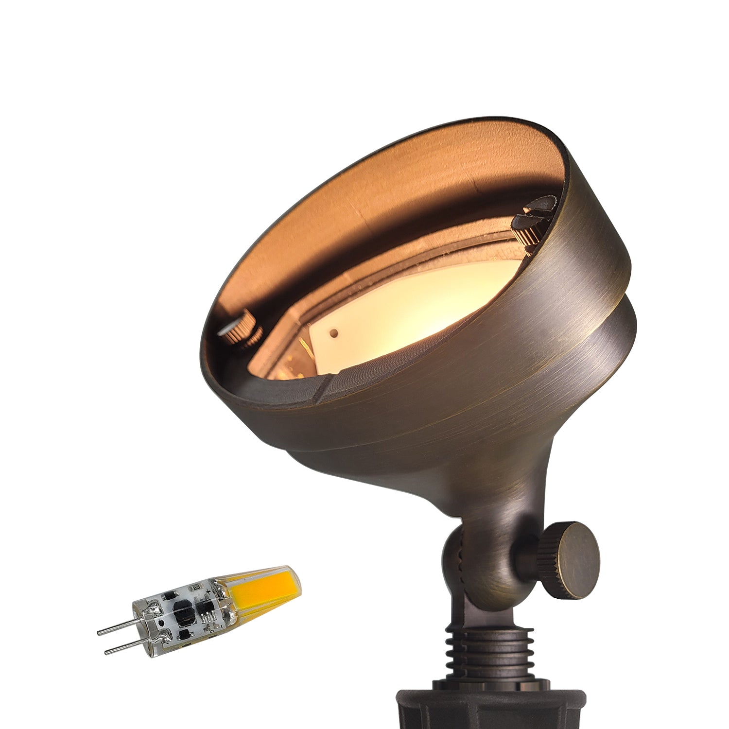 Brass low voltage landscape wall wash light COF501B with LED bulb