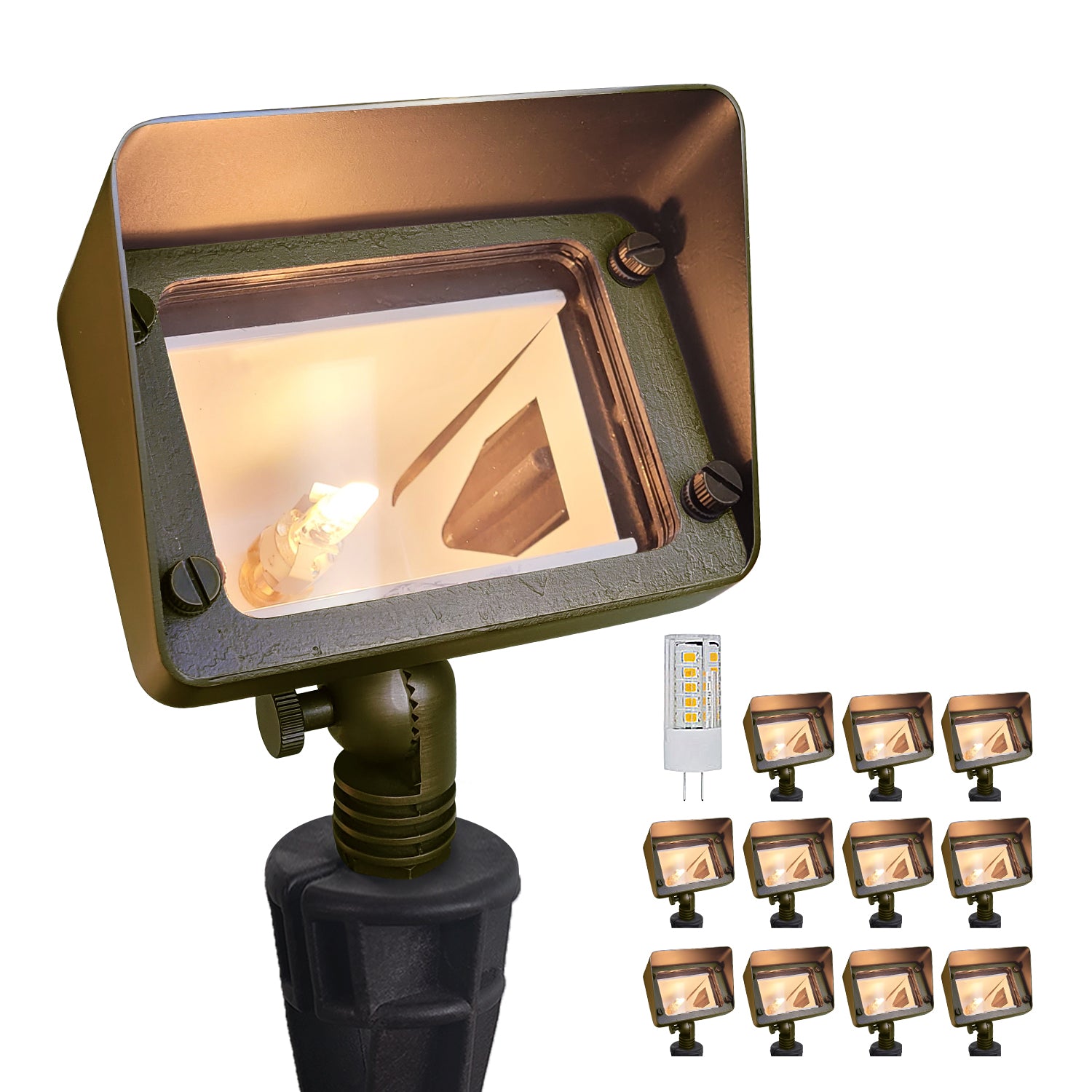 Brass Rectangular Flood Lights COF503B for outdoor wall lighting in low
