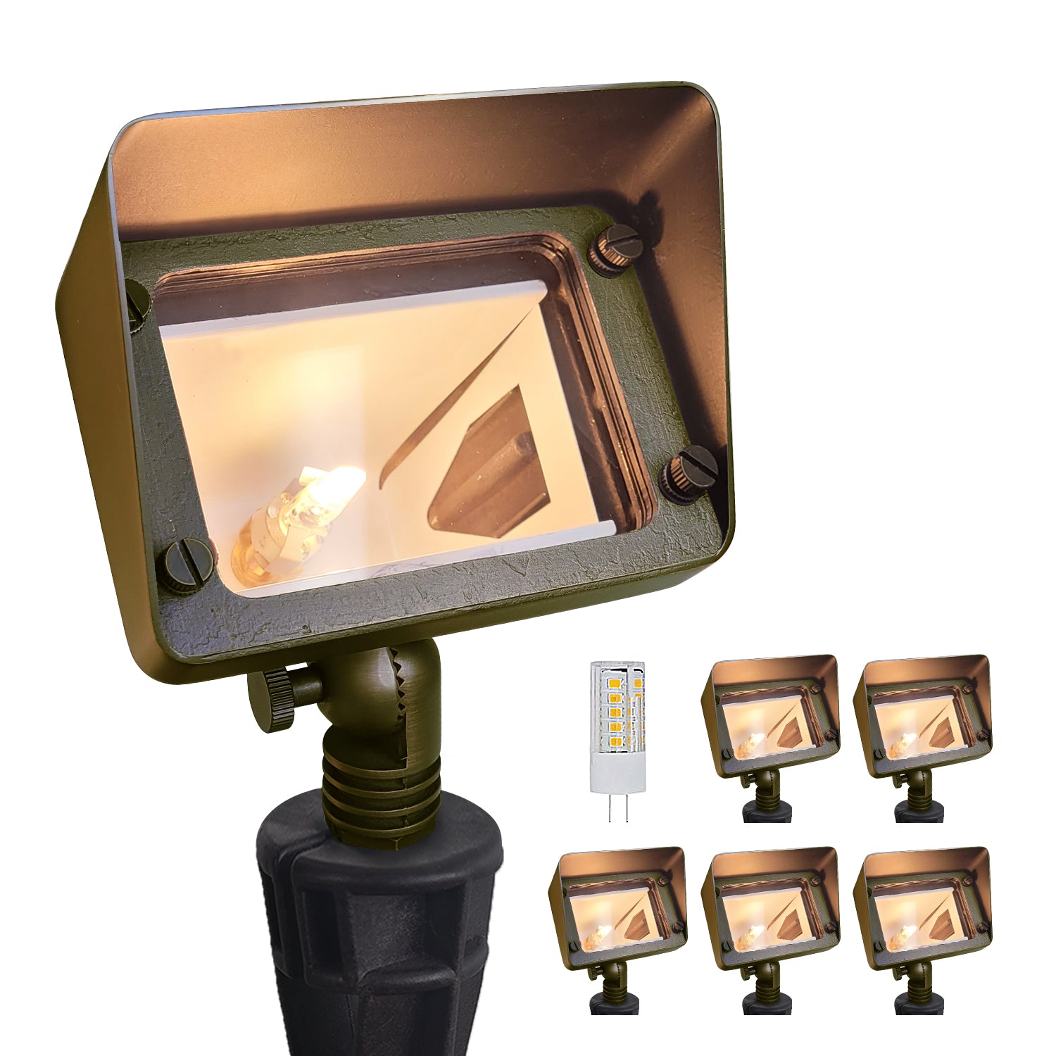 Brass Rectangular Flood Lights COF503B for outdoor wall low voltage landscape lighting