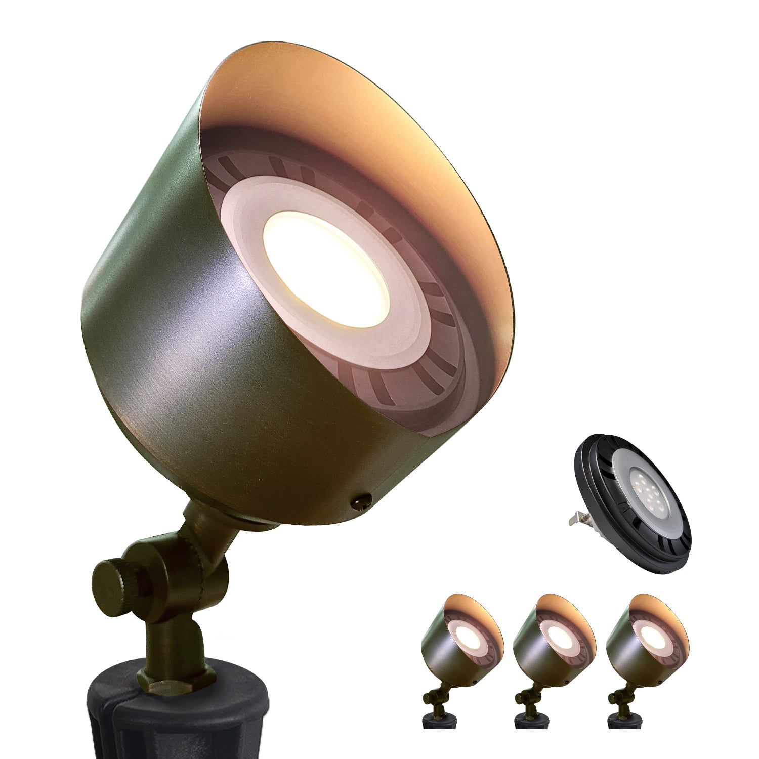 Brass sheet outdoor flood light without clear glass protect for landscape wall wash lighting COF505B.
