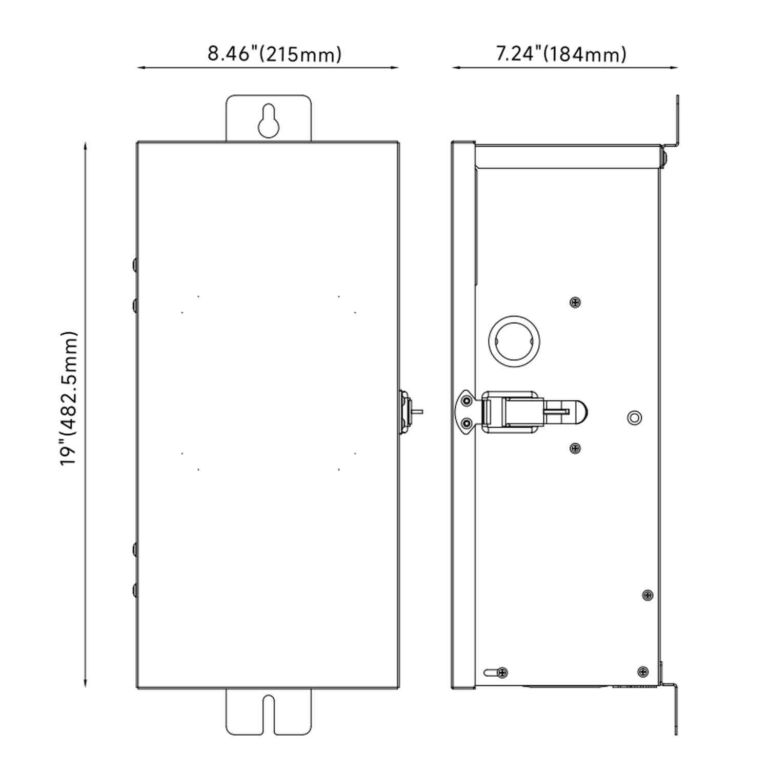 900W Multi-Tap Low Voltage Transformer for Outdoor Landscape Lighting COT704S with dimensions displayed.