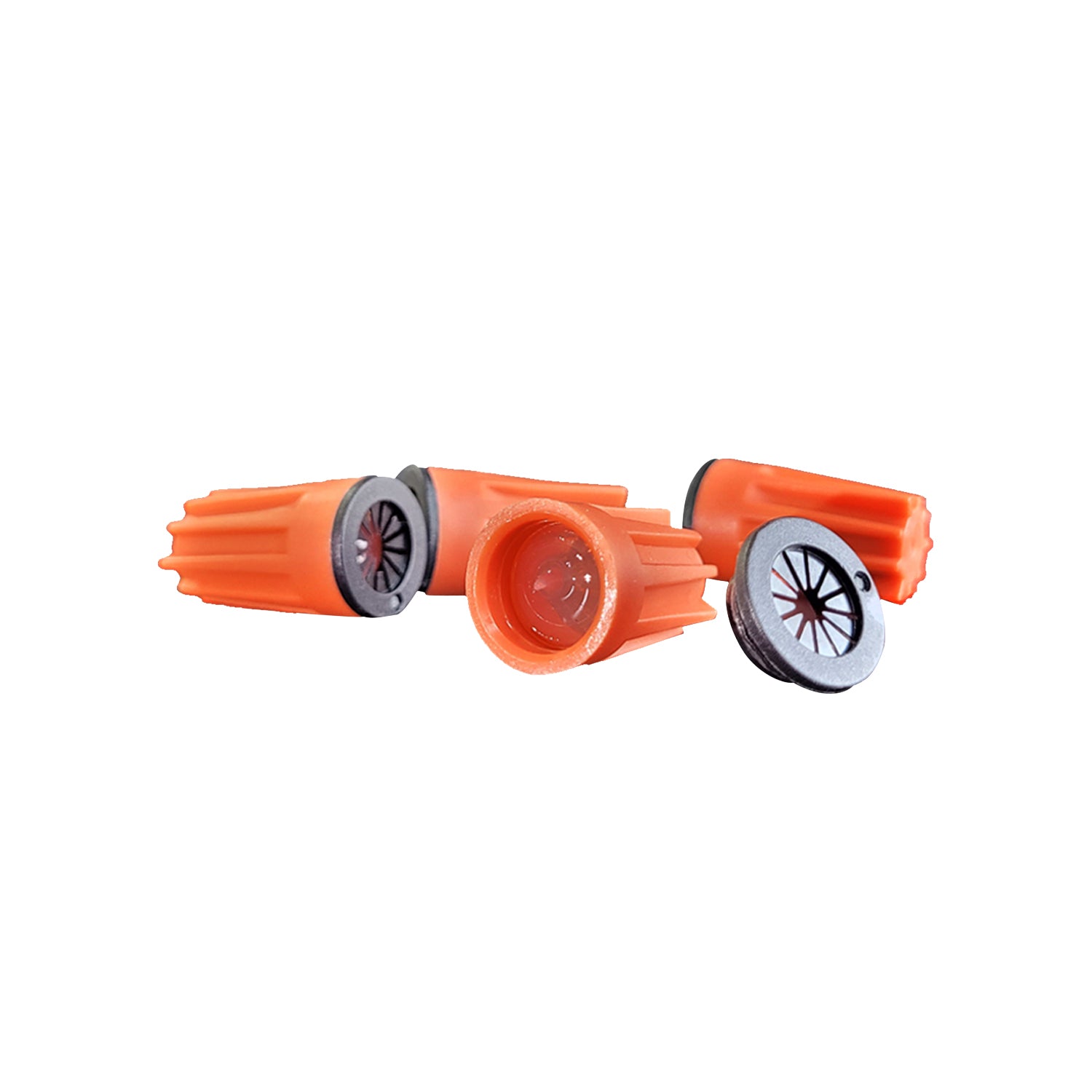 Silicone-filled low voltage wire connectors for landscape lighting, showcasing durability and moisture-resistant features
