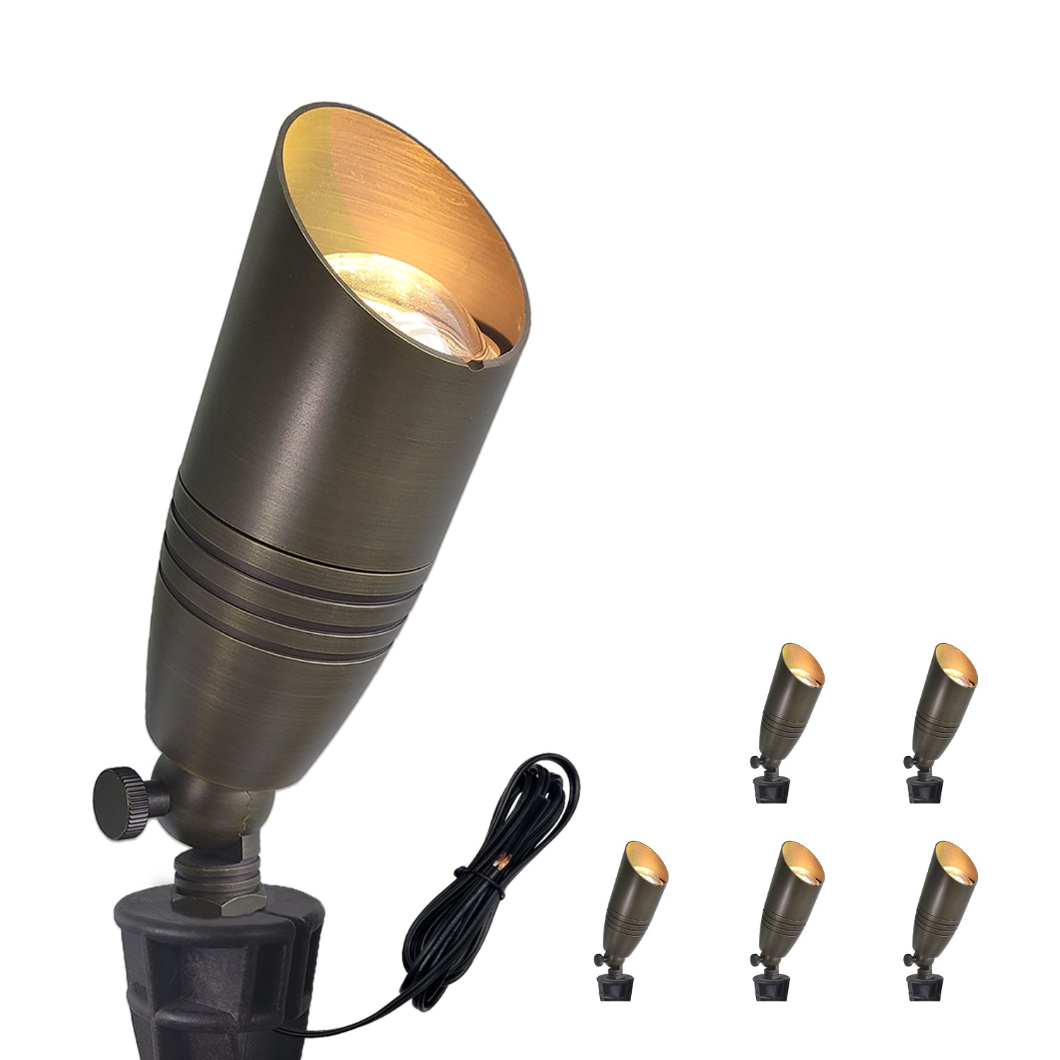 Brass LED landscape tree lighting low voltage outdoor spotlights COA102B-2 with adjustable angles