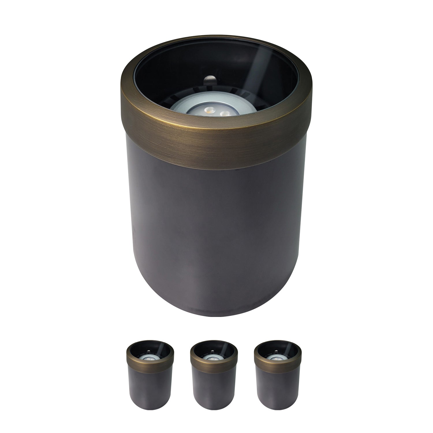 LED outdoor low voltage in-ground well lights COG302B for pathway illumination.