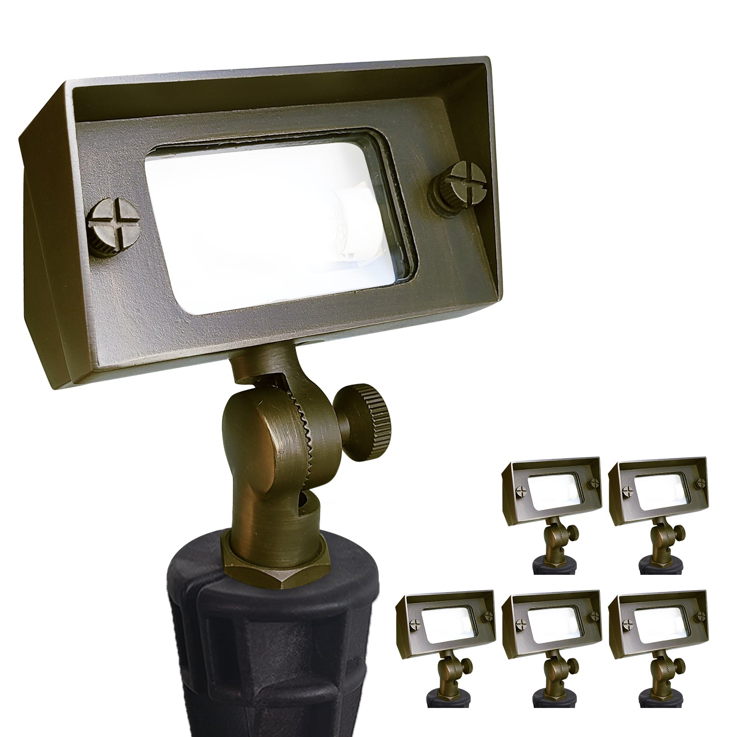 Brass outdoor flood light, COF502B model, low voltage landscape wall