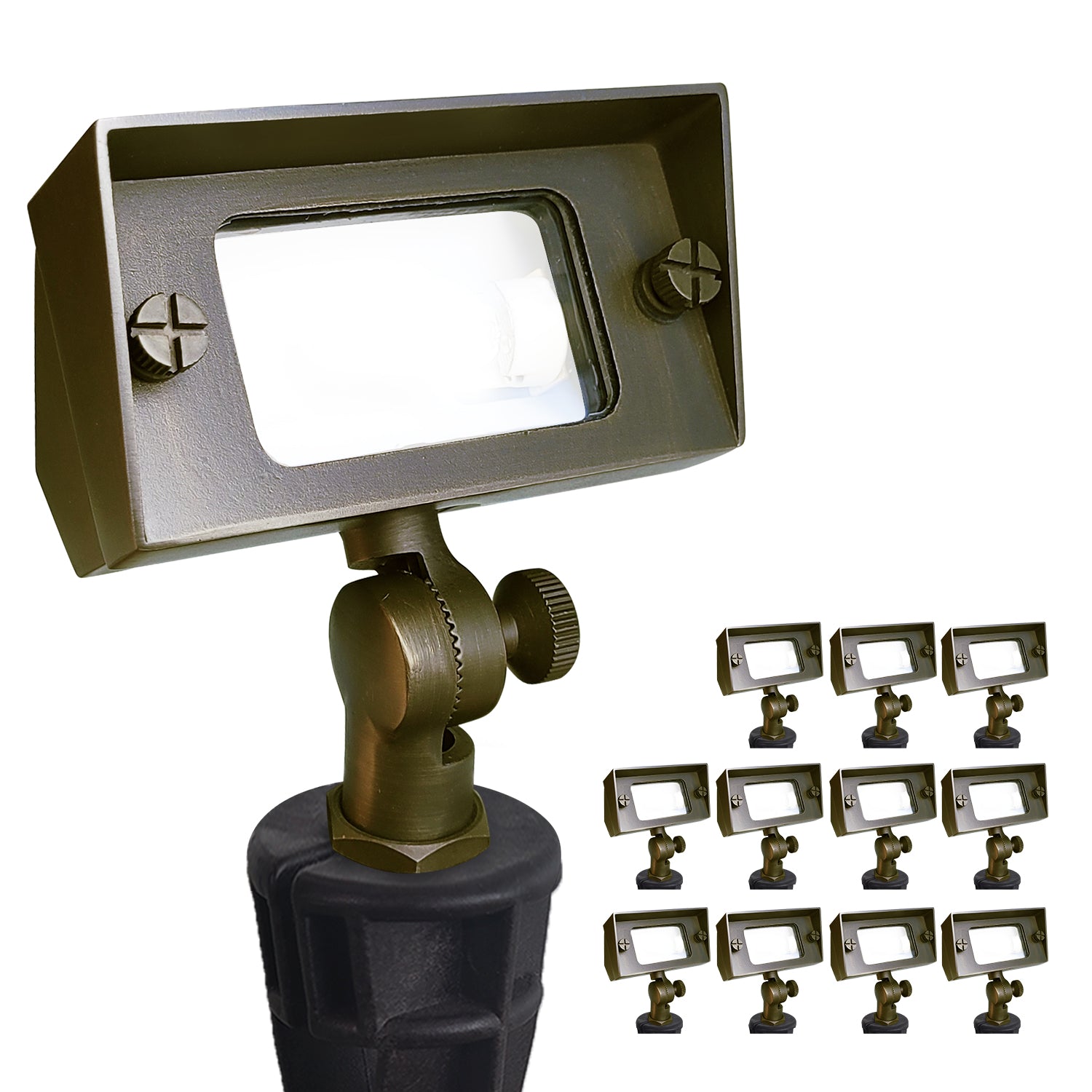 Brass Mini Rectangular Low Voltage Landscape Wall Wash Light COF502B for Outdoor Flood Lighting