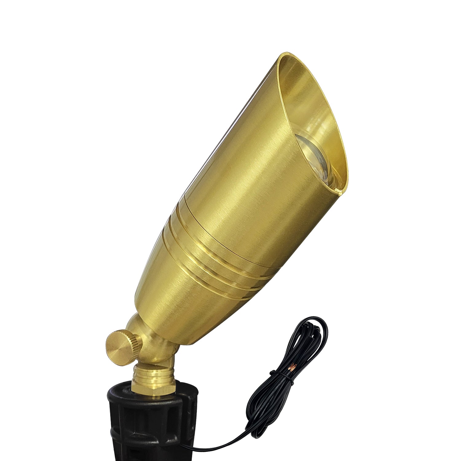 COach102B-9 Durable die-cast brass spotlight with adjustable head for outdoor lighting